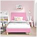 Struttura letto bambini con testata Rosa 80 x 200 cm Tessuto - Foto miniatura 3
