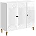 Credenza Bianco Lucido 89 x 34,5 x 80 cm Legno ingegnerizzato - Foto miniatura 1