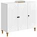 Credenza Bianco Lucido 89 x 34,5 x 80 cm Legno ingegnerizzato - Foto miniatura 2