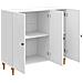 Credenza Bianco Lucido 89 x 34,5 x 80 cm Legno ingegnerizzato - Foto miniatura 3