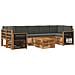 Set di divani da esterno con cuscino 8 pcs Naturale e Antracite - Foto miniatura 1
