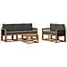 Set di divani da esterno con cuscino 6 pcs Naturale e Antracite - Foto miniatura 1