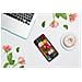 Custodia Per Iphone Xs Max, Nera Con Motivo Di Fiori Di Ciliegio. - Foto miniatura 4