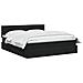 Letto con contenitore e materasso Nero 180 x 200 cm Velluto - Foto miniatura 3
