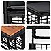 Set Divano da Giardino 12 pz Nero e Grigio scuro polyrattan - Foto miniatura 9