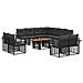 Set Divano da Giardino 12 pz Nero e Grigio scuro polyrattan - Foto miniatura 1