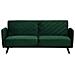 Divano Letto A 3 Posti In Tessuto Vellutato Verde Senja - Foto miniatura 9