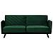 Divano Letto A 3 Posti In Tessuto Vellutato Verde Senja - Foto miniatura 14