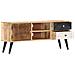 Mobile Porta Tv 115x30x47 Cm In Legno Massello Di Mango - Foto miniatura 2