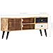 Mobile Porta Tv 115x30x47 Cm In Legno Massello Di Mango - Foto miniatura 5