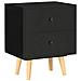 Comodini 2 Pz Neri 40x30x50 Cm Legno Massello Di Pino - Foto miniatura 3