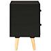 Comodini 2 Pz Neri 40x30x50 Cm Legno Massello Di Pino - Foto miniatura 5