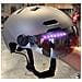 Caschetto Da Bici Colore Metallico Con Luci Led : Frontali Bianche, Posteriori Rosse E Luci Di Direzione. Bluetooth Integrato. Taglia M - Foto miniatura 1