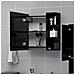 Mobile Bagno con Specchio Nero 62,5x20,5x64cm Legno Multistrato - Foto miniatura 3