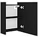 Mobile Bagno con Specchio Nero 62,5x20,5x64cm Legno Multistrato - Foto miniatura 7