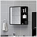 Mobile Bagno con Specchio Nero 62,5x20,5x64cm Legno Multistrato - Foto miniatura 1