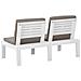 Set Divani Da Giardino Con Cuscini 3 Pz In Plastica Bianco - Foto miniatura 8
