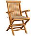 Sedie da Giardino con Cuscini Beige 3 pz Massello di Teak - Foto miniatura 6