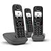 Telefono DECT Cordless AS490 Trio Con Identificatore di Chiamata e Vivavoce Colore Nero - Foto miniatura 1