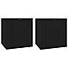 Mobili Porta Tv A Parete 2 Pz Nero 40x34,5x40 Cm - Foto miniatura 2