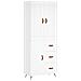 Credenza Bianca 69,5x34x180 Cm In Legno Multistrato - Foto miniatura 2