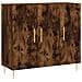 Credenza Rovere Fumo 90x34x80 Cm In Legno Multistrato - Foto miniatura 2