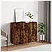 Credenza Rovere Fumo 90x34x80 Cm In Legno Multistrato - Foto miniatura 1