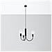 Lampadario Piccolo 3 Nero Sl. 0856 - Moderno Lampadari Nero 100x45x45 Cm - Foto miniatura 2