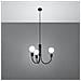 Lampadario Piccolo 3 Nero Sl. 0856 - Moderno Lampadari Nero 100x45x45 Cm - Foto miniatura 3