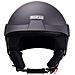 Casco Demi-jet Con Peak Per Moto Nero Opaco Con Calotta In Abs Taglia S - Foto miniatura 2