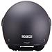 Casco Demi-jet Con Peak Per Moto Nero Opaco Con Calotta In Abs Taglia S - Foto miniatura 3