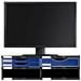Supporto Da Tavolo Per Schermo Polistirene 36 X 60 X 16,5 Cm Nero Azzurro - Foto miniatura 1