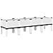 Fioriera Da Giardino Con Gambe Bianco 160x40x42 Cm In Pp - Foto miniatura 2