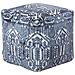 Pouf Sanawan Viscosa Blu Scuro 50 Cm 50 Cm 50 Cm - Foto miniatura 5
