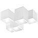 Lampadario Da Soffitto Cubo In Gesso Verniciabile Supporto Faretto Gu10 X 5 - Foto miniatura 1