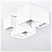 Lampadario Da Soffitto Cubo In Gesso Verniciabile Supporto Faretto Gu10 X 5 - Foto miniatura 2