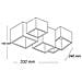 Lampadario Da Soffitto Cubo In Gesso Verniciabile Supporto Faretto Gu10 X 5 - Foto miniatura 5