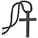 Collana Da Uomo In Acciaio Collana A Sospensione In Acciaio Inossidabile Per Uomo - Croce, Nero, Lunghezza 50cm - Foto miniatura 1