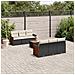 Set Divani da Giardino con Cuscini 7pz Nero Polyrattan - Foto miniatura 3