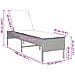 Lettino Prendisole con Cuscino Marrone 55x200x44 cm Polyrattan - Foto miniatura 5