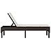 Lettino Prendisole con Cuscino Marrone 55x200x44 cm Polyrattan - Foto miniatura 8