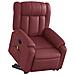 Lusso Casadino -  Poltrona Alzapersona Reclinabile Rosso Vino In Similpelle - Foto miniatura 2