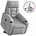 Poltrona Alzapersona Reclinabile Grigio Nuvola in Tessuto - Foto miniatura 1