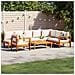 Set Divano da Giardino 6 pz con Cuscini in Massello di Acacia - Foto miniatura 2