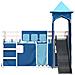 Letto a Castello con Scivolo e Tende Blu 90x200 cm - Foto miniatura 7