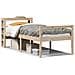 Letto per Anziani con Testiera 90x200 cm Legno Massello Pino - Foto miniatura 1