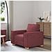 Poltrona Divano Rosso Vino 60 cm Tessuto - Foto miniatura 2