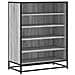Scarpiera Grigio Sonoma 75x38x97,5 cm Legno Multistrato Metallo - Foto miniatura 1