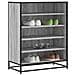 Scarpiera Grigio Sonoma 75x38x97,5 cm Legno Multistrato Metallo - Foto miniatura 2