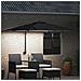 Ombrello da giardino Nero 248.5 x 247.5 x 160 cm Tessuto - Foto miniatura 3
